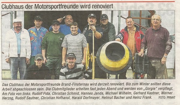 Clubhaus der Motorsportfreunde wird renoviert